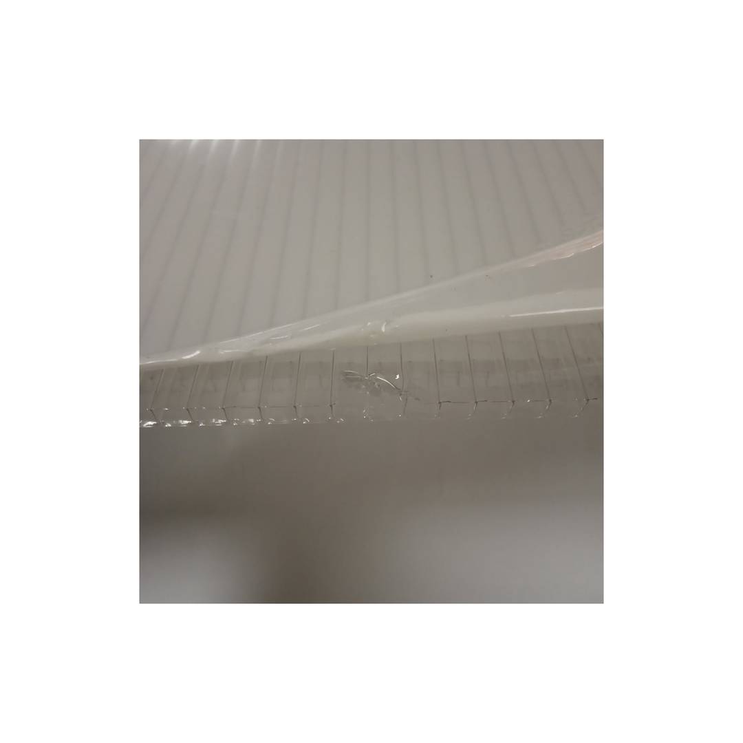 Tejadillo de protección 200x90 cm transparente. Marquesina para puertas y  ventanas con soporte blanco - Cablematic