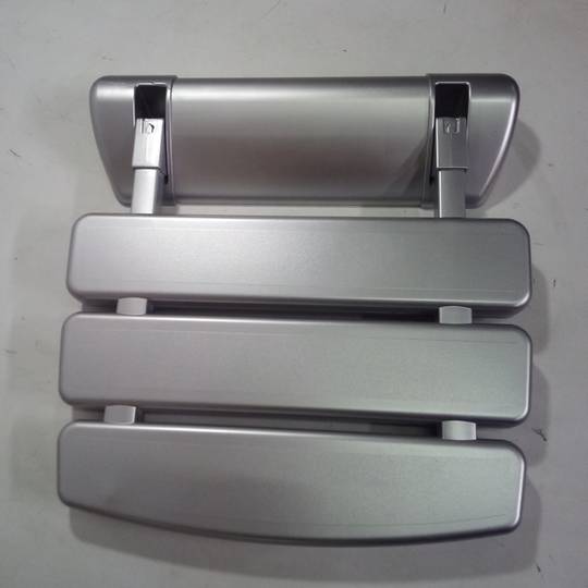 Siège de douche rabattable. Chaise pliante pour personnes âgées en plastique et aluminium argenté 350x348mm