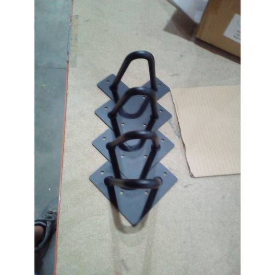 Gambe per tavolo e mobile Gambe in acciaio 2 tondini 15 cm nero pacco da 4