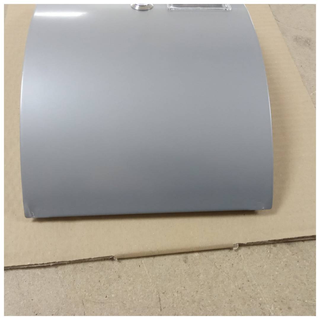 Szara metalowa skrzynka na listy i pocztę 212 x 71 x 306 mm