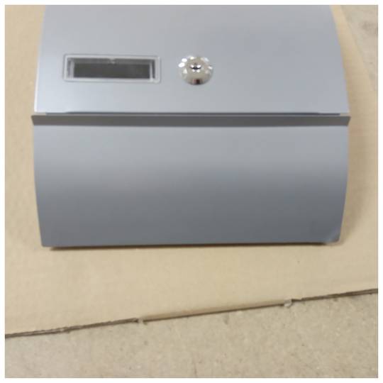 Szara metalowa skrzynka na listy i pocztę 212 x 71 x 306 mm