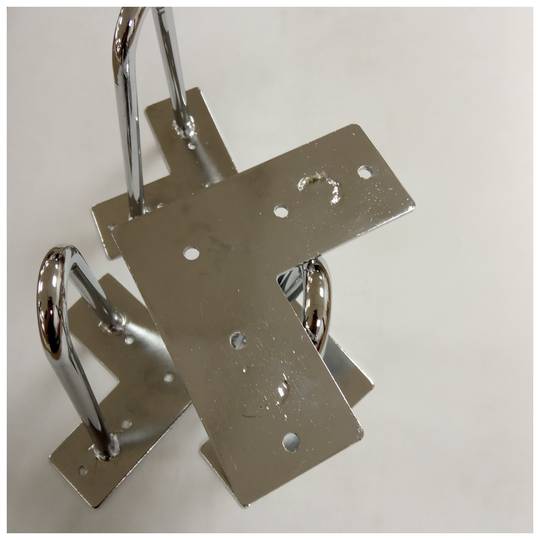 Tafelpoten 2 stangen 20cm 4-pack chroom