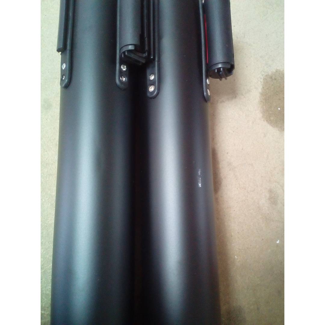 Poteau séparateur 2 pcs noir avec ruban extensible 2 m 320 x 63 x 910 mm