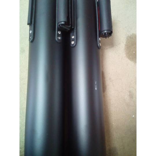 Poteau séparateur 2 pcs noir avec ruban extensible 2 m 320 x 63 x 910 mm