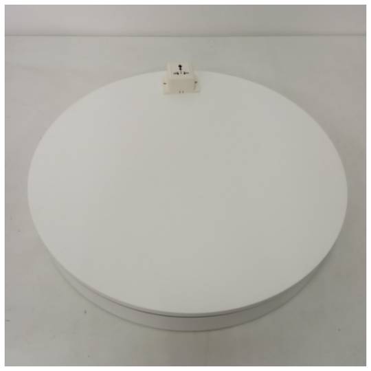 50 cm electric swivel base. White rotating platform with plug - Cablematic