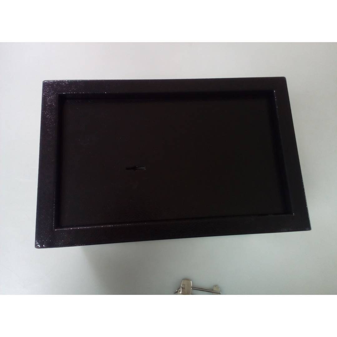 Sicherheitssafe aus Stahl mit Schlüsseln 31 x 20 x 20 cm schwarz
