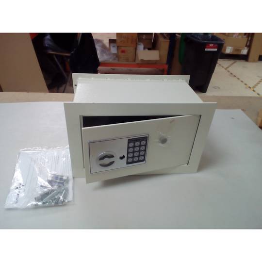 Caixa forta de seguretat encastada amb codi electrònic digital 36x19x23cm beix