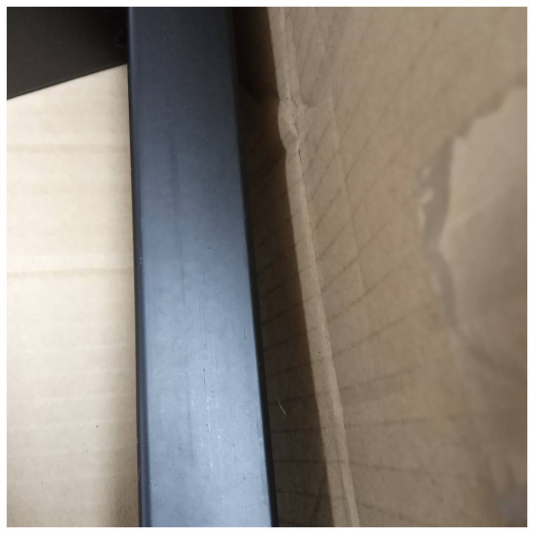 Piedi rettangolari per tavolino e sgabello Gambe in acciaio nero 480 x 60 x 420 mm Confezione da 2