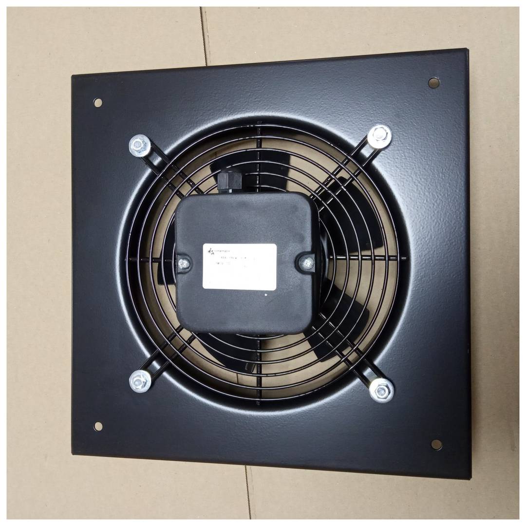 Wentylator wyciągowy naścienny 200 mm do wentylacji przemysłowej 2550 obr/min kwadratowy 310x310x48 mm