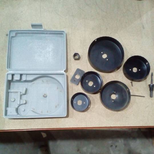 Set van 5 ronde kronen voor het zagen van gaten in hout 64 76 89 102 127 mm