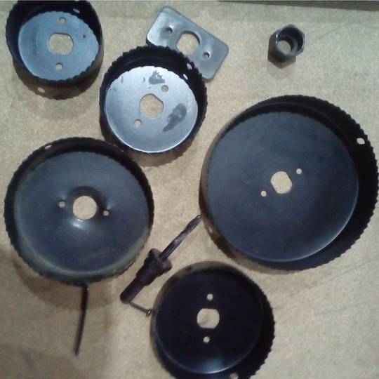 Set van 5 ronde kronen voor het zagen van gaten in hout 64 76 89 102 127 mm