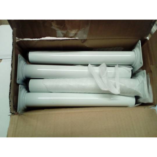 Pieds ronds D30 x H250 mm pack de 4 blanc
