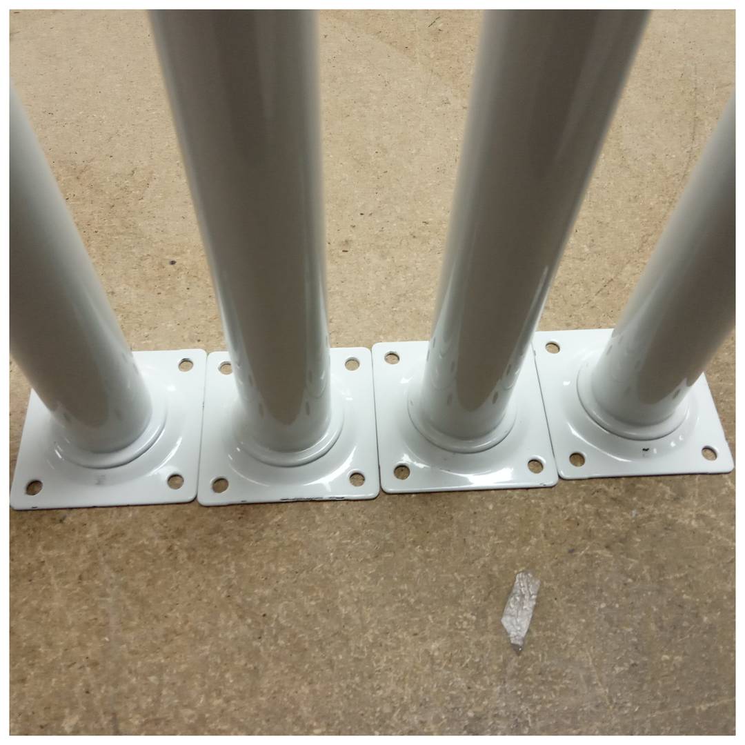Pieds ronds D30 x H250 mm pack de 4 blanc