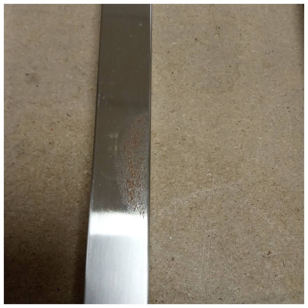 Pés quadrados para mesa e móveis. Conjunto de 4 pernas de aço cromado de 75 cm