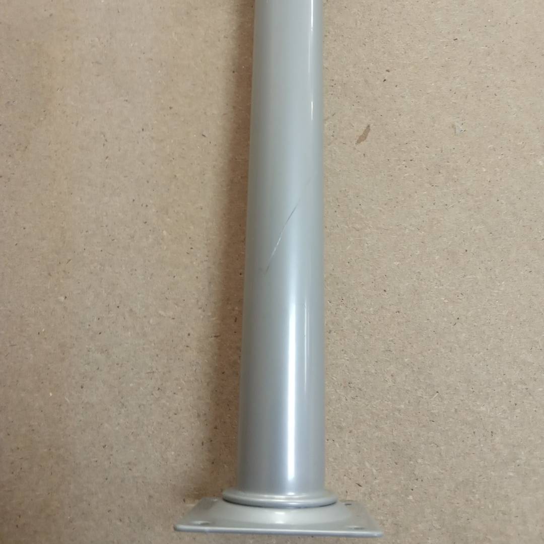 Pies redondos para mesa y mueble. Patas en acero gris de 25cm 4-pack