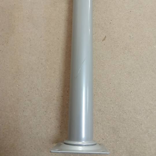 Pies redondos para mesa y mueble. Patas en acero gris de 25cm 4-pack