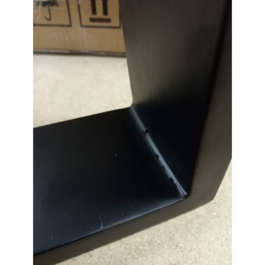 Rechthoekige poten voor tafel en bank. Zwart stalen poten 250 x 80 x 200 mm 2-pack