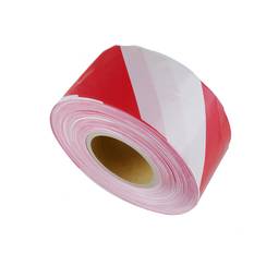 Let op tape voor signalering rood wit 500m 75mm