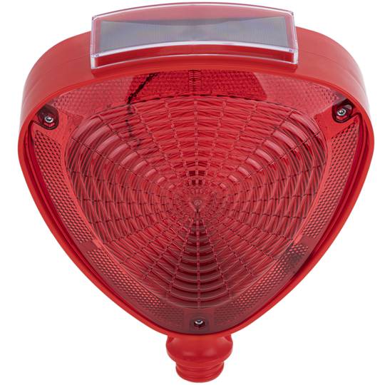 Lampada con luce solare lampeggiante di segnalazione per cono da 22 cm