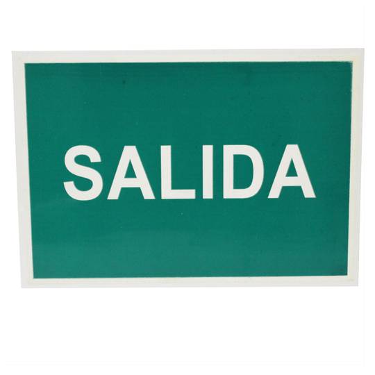 Cartel de señalización de salida de 30x21cm