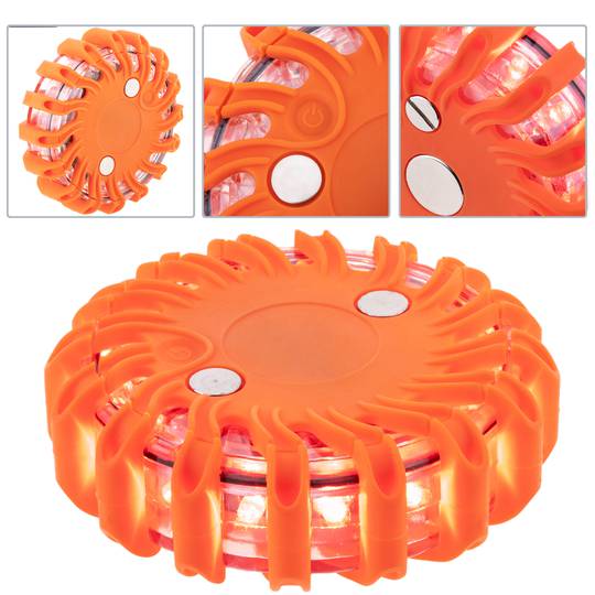 Walizka z 6 czerwonymi LED-owymi sygnalizatorami drogowymi IP67