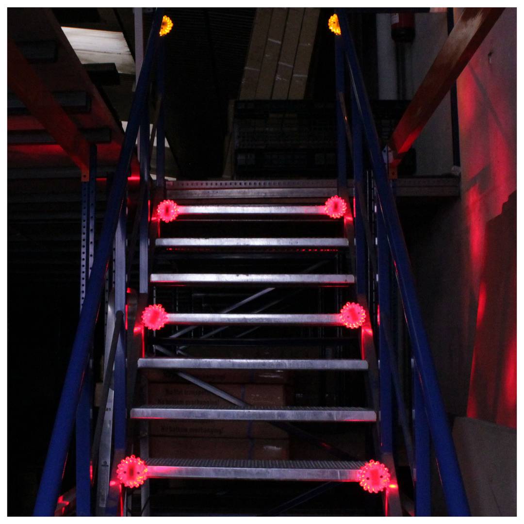 LED flare case 6 LED beacons signaling yellow IP67