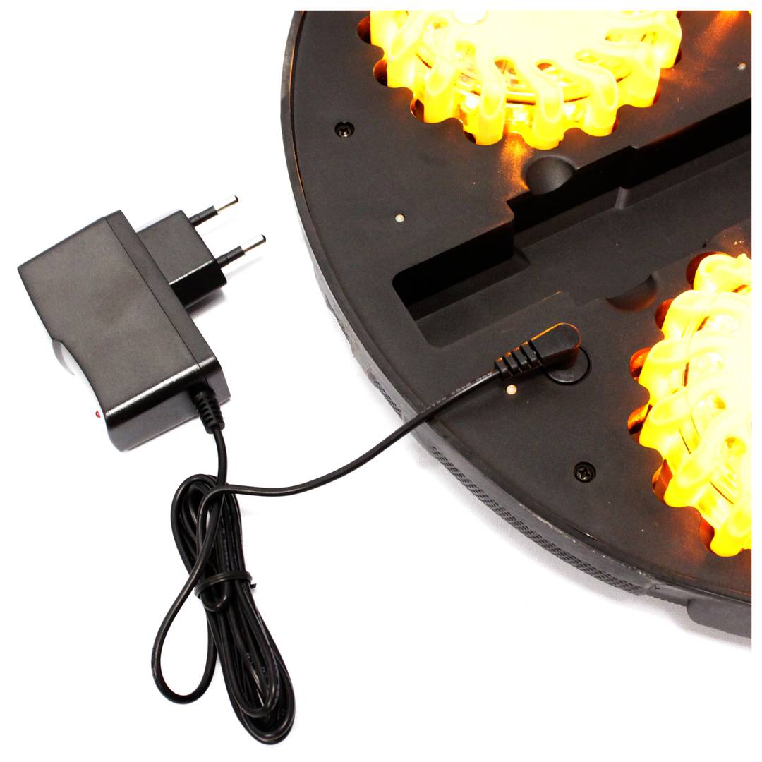 LED flare case 6 LED beacons signaling yellow IP67
