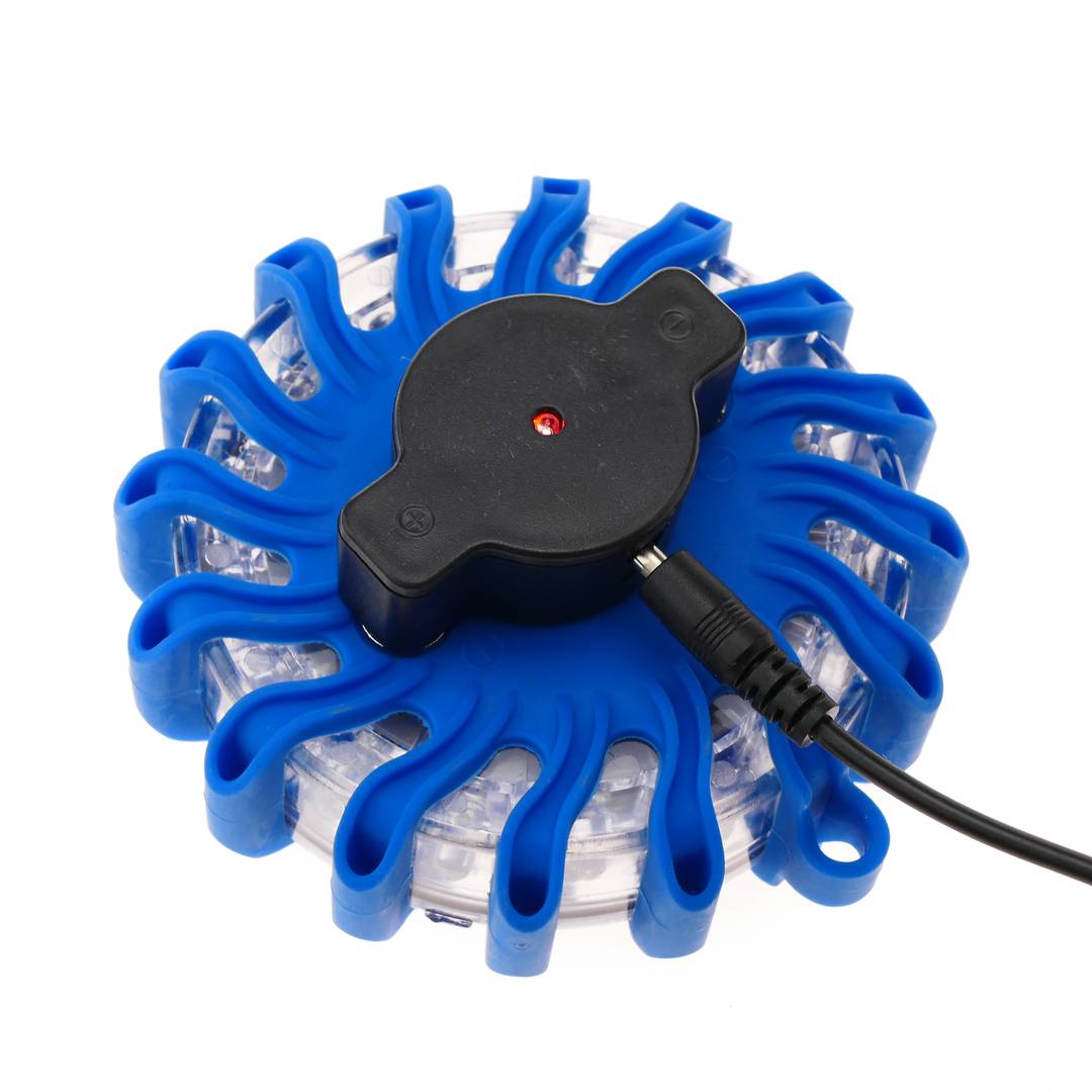 Gyrophare signalisation à LEDs bleu IP67 - Cablematic