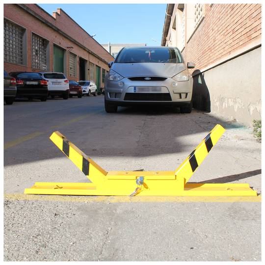 Składana metalowa bariera parkingowa typu K.