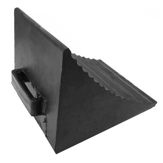 Bloco de borracha para carros e caminhões. Cunha de rodas para autocaravanas 290x325x270 mm