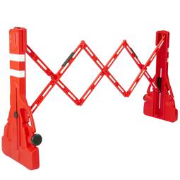 Barriera estensibile da 15 a 230 cm. Recinzione regolabile rossa e bianca
