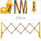 Extendable barrier 23-250 cm yellow and black with reflectors