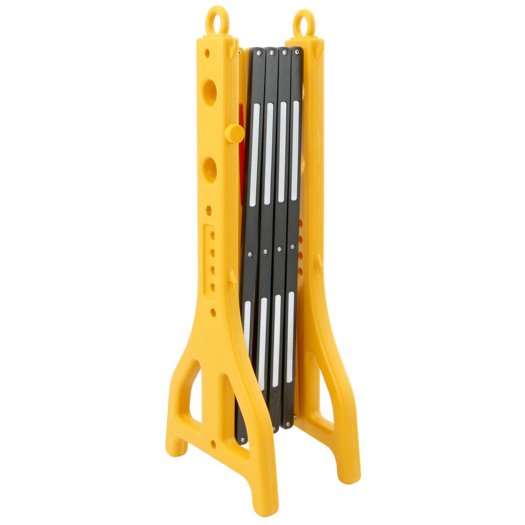 Extendable barrier 23-250 cm yellow and black with reflectors