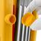 Extendable barrier 23-250 cm yellow and black with reflectors