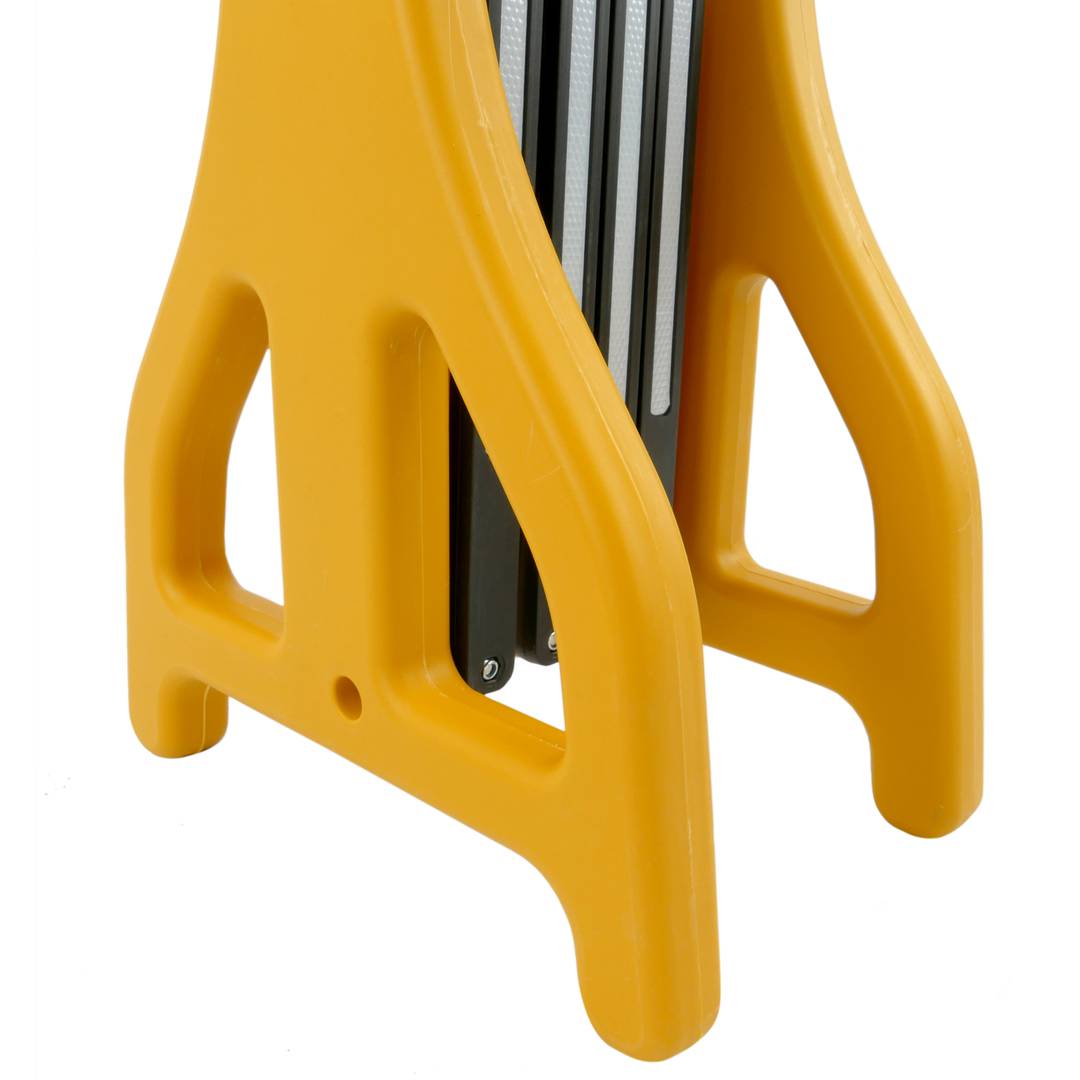Extendable barrier 23-250 cm yellow and black with reflectors