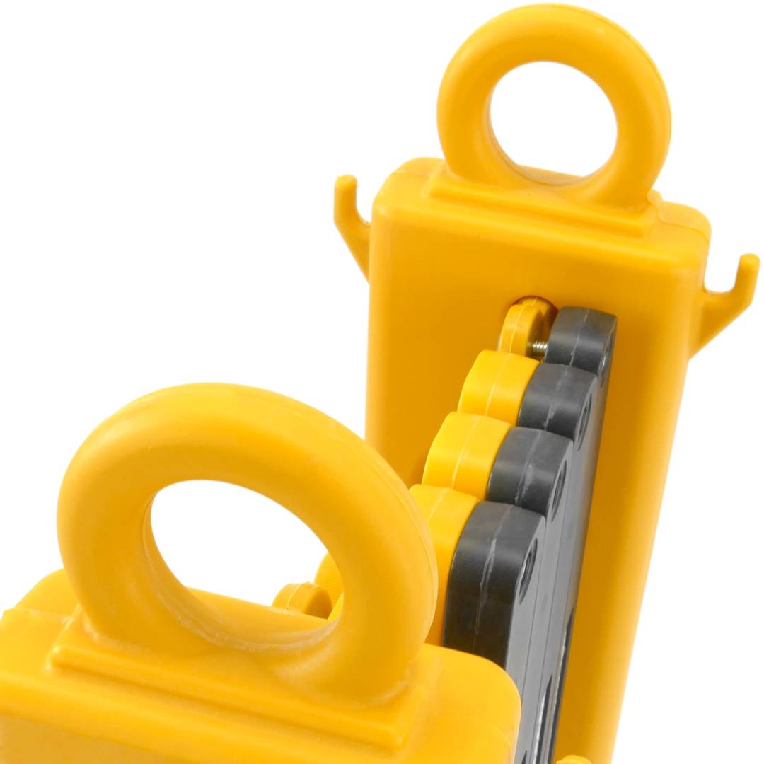 Extendable barrier 23-250 cm yellow and black with reflectors