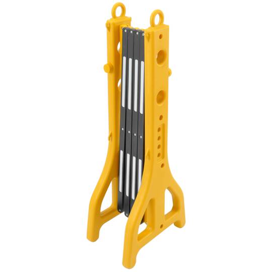 Extendable barrier 23-250 cm yellow and black with reflectors