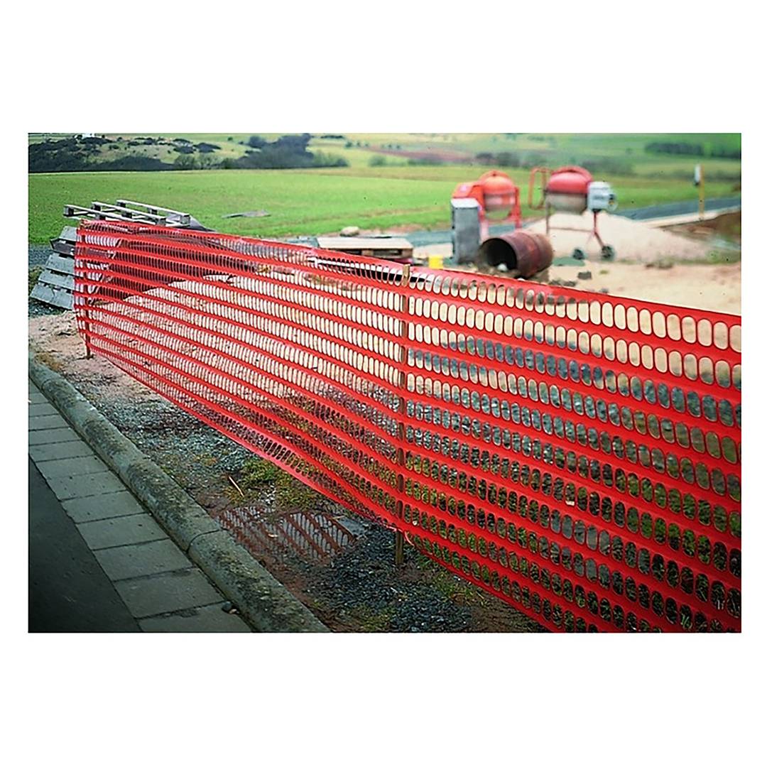 Plastikowa siatka do sygnalizowania pomarańczowych prac w cewce 100x50m