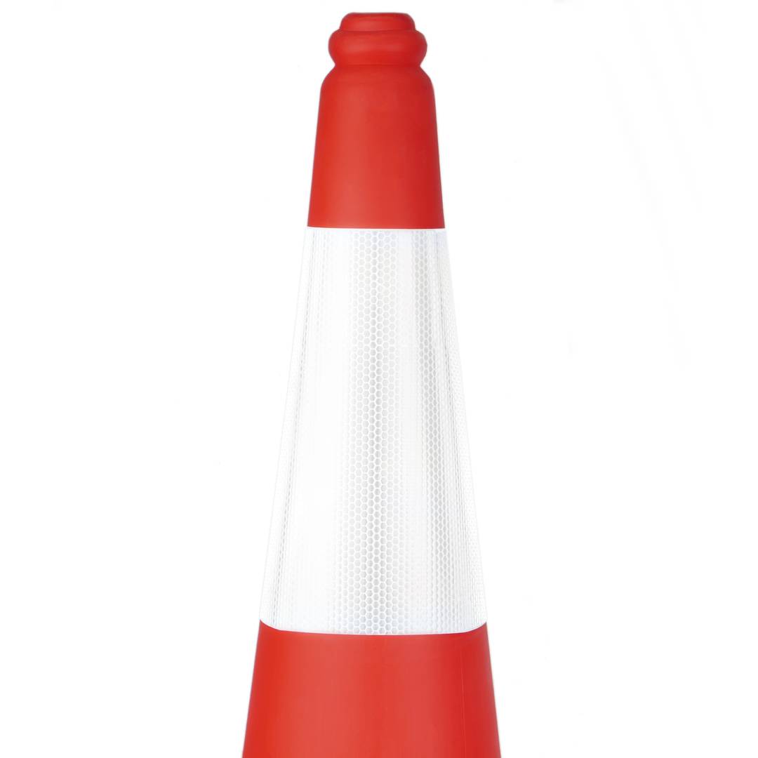 Verkehrskegel mit Signalreflektor und Leuchtfeuer 75 cm