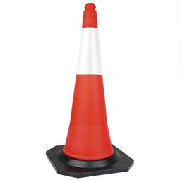Cône de signalisation avec réflecteur et balise 100 cm