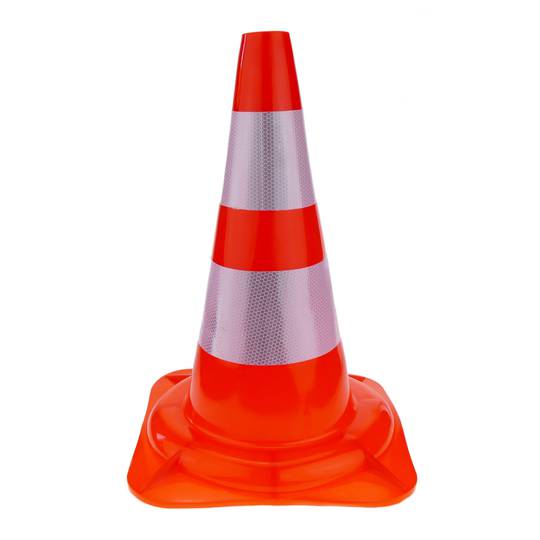 Reflective traffic cone 470 mm rubber