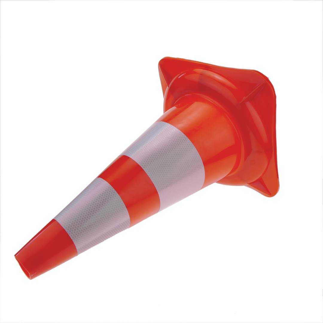 Reflective traffic cone 470 mm rubber