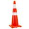 Cone de trânsito sinalização e marcado com refletor de 92 cm de borracha