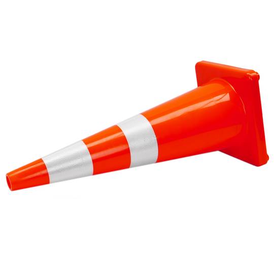 Cone de trânsito sinalização e marcado com refletor de 92 cm de borracha