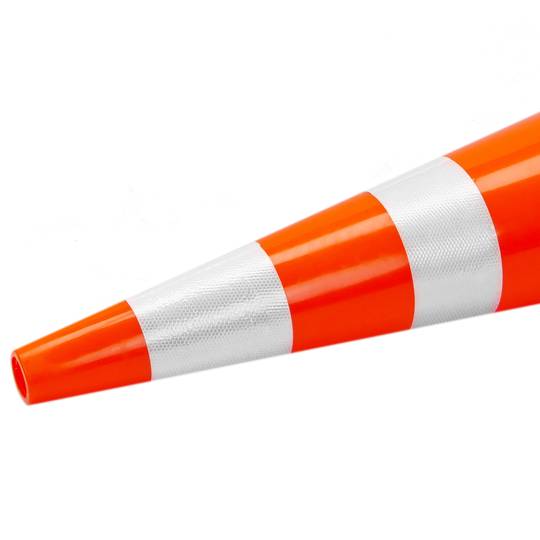 Cone de trânsito sinalização e marcado com refletor de 92 cm de borracha