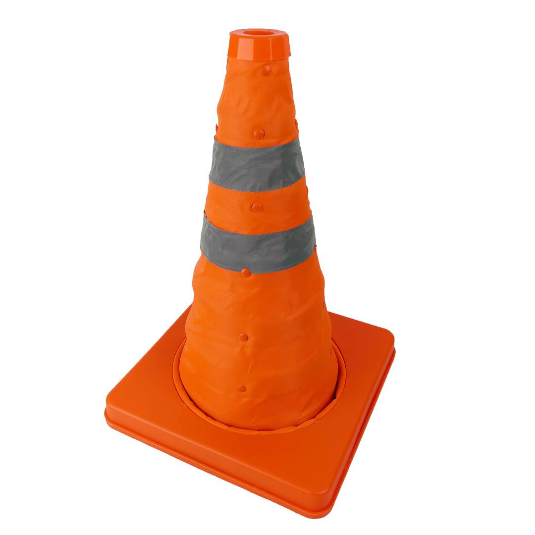 Cône de signalisation avec bandes réfléchissants de 400 mm pliable