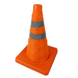 Reflective traffic cone 400 mm rubber folding