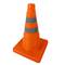 Cône de signalisation avec bandes réfléchissants de 400 mm pliable