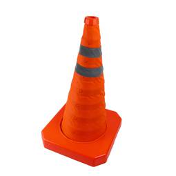 Cône de signalisation avec bandes réfléchissants de 58 cm pliable