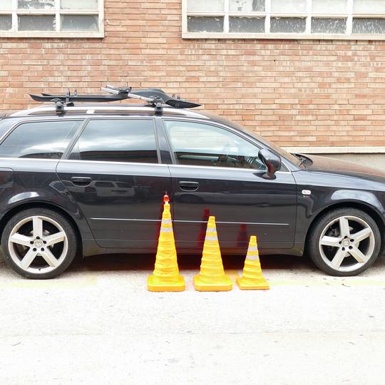 Cone de trânsito sinalização e marcado com refletor de 58 cm dobrável